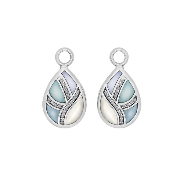 MY iMenso Creoli pair of pendant "Summer Fantasy MOP shell mosaic" (925/rhod-plated)-0