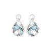 MY iMenso Creoli pair of pendant "Blue Leafs MOP shell mosaic" (925/rhod-plated)-0