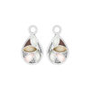 MY iMenso Creoli pair of pendant "Sea Leafs Yellow&Olive MOP shell mosaic" (925/rhod-plated)-0