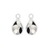 MY iMenso Creoli pair of pendant "Sea Leafs Black&White MOP shell mosaic" (925/rhod-plated)-0